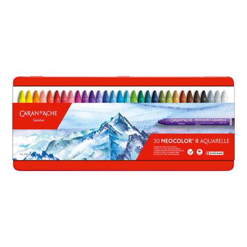 Caran d'Ache Classic Neocolor II Water-Soluble Pastels, 30 Colors