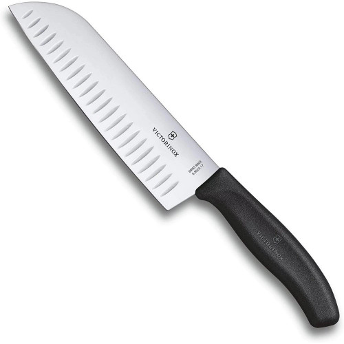 Victorinox Fibrox 7-Inch Granton Edge Santoku Knife