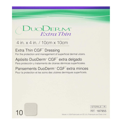 ConvaTec 187955 DuoDerm Hydrocolloid Dressing, 4" x 4"