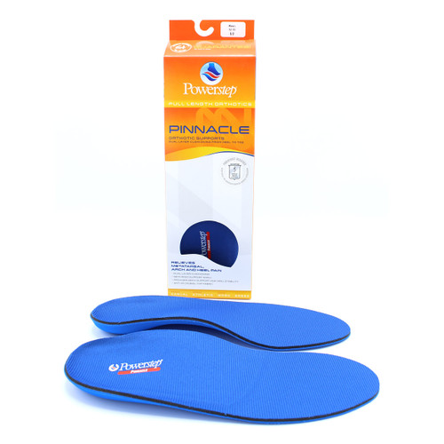 Powerstep Pinnacle Premium Full Orthotic Shoe Insoles (Blue)