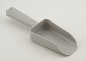 SCOOP, HORZ. RADEUS BIN, GRAY (QTY 12) SCOOP, HORZ. RADEUS BIN, GRAY (QTY 12)