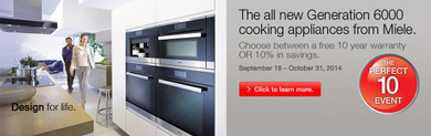 The all new Generation 6000 cooking appliances from Miele
