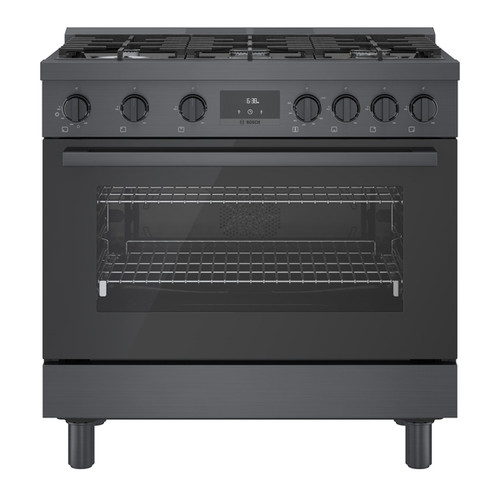 Bosch 36" Gas 800 Series Pro Range - Black Stainless