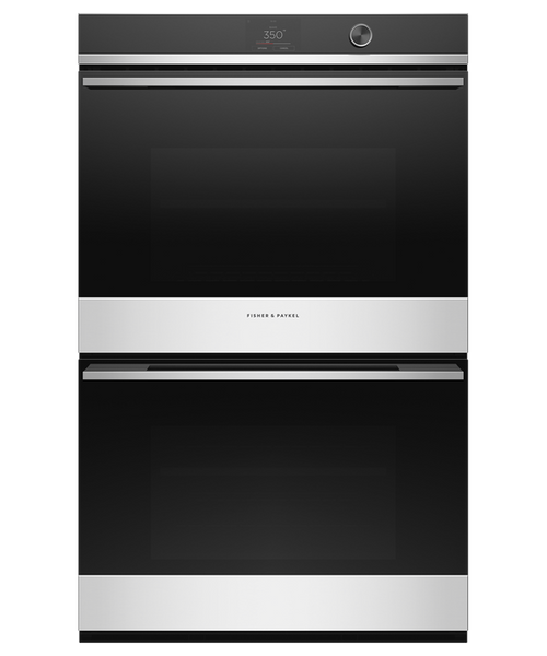 Fisher & Paykel 30" Contemporary Double Wall Oven w/ Stainless Steel Trim - 17 Functions