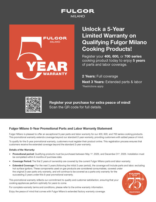 FULGOR MILANO KITCHEN/COOKING PROMOS