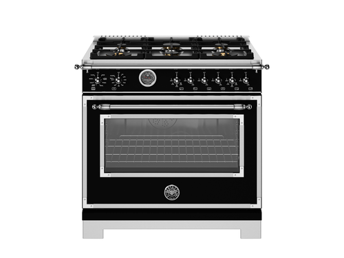 Bertazzoni 36" Dual Fuel Range Nero Black