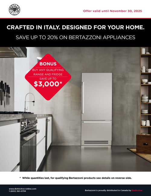 Save Up to 20% on Bertazzoni Appliances