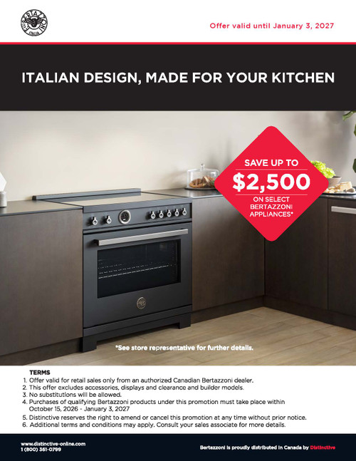 Save Up to $2500 on Bertazzoni Appliances