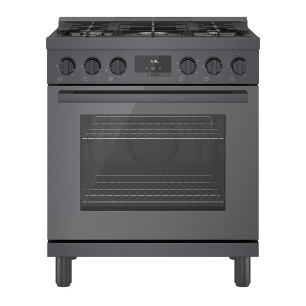 Bosch 30" Gas 800 Series Pro Range - Black Stainless