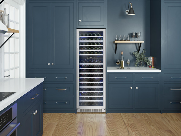 ZEPHYR 24" Dual Zone Full Size Wine Cooler - SS & Glass