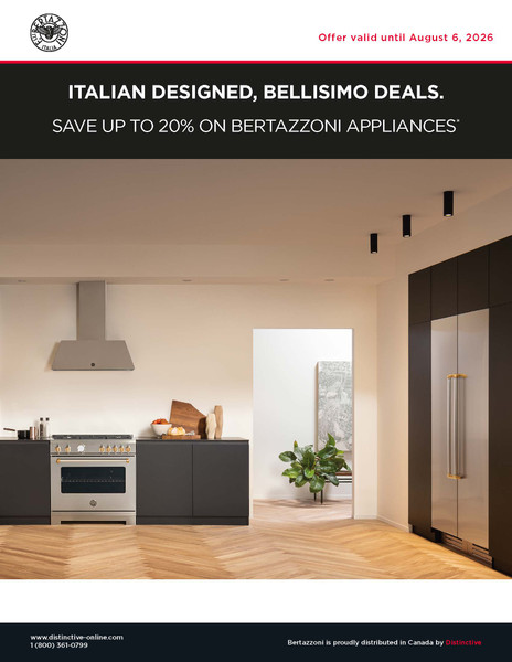Save Up to 20% on Bertazzoni Appliances