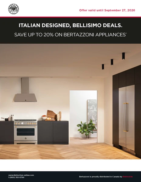 Save Up to 20% on Bertazzoni Appliances