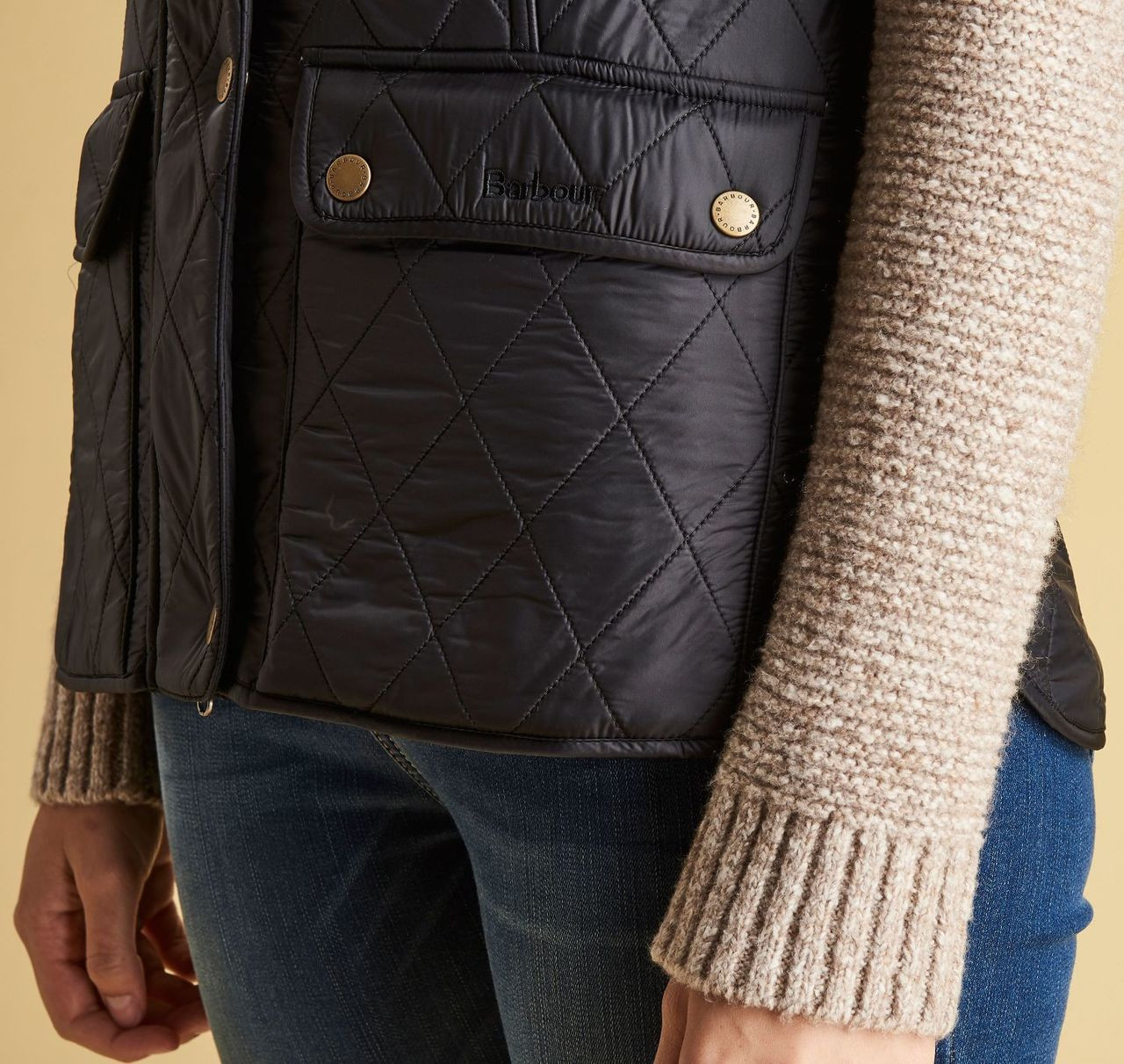 barbour wray gilet black