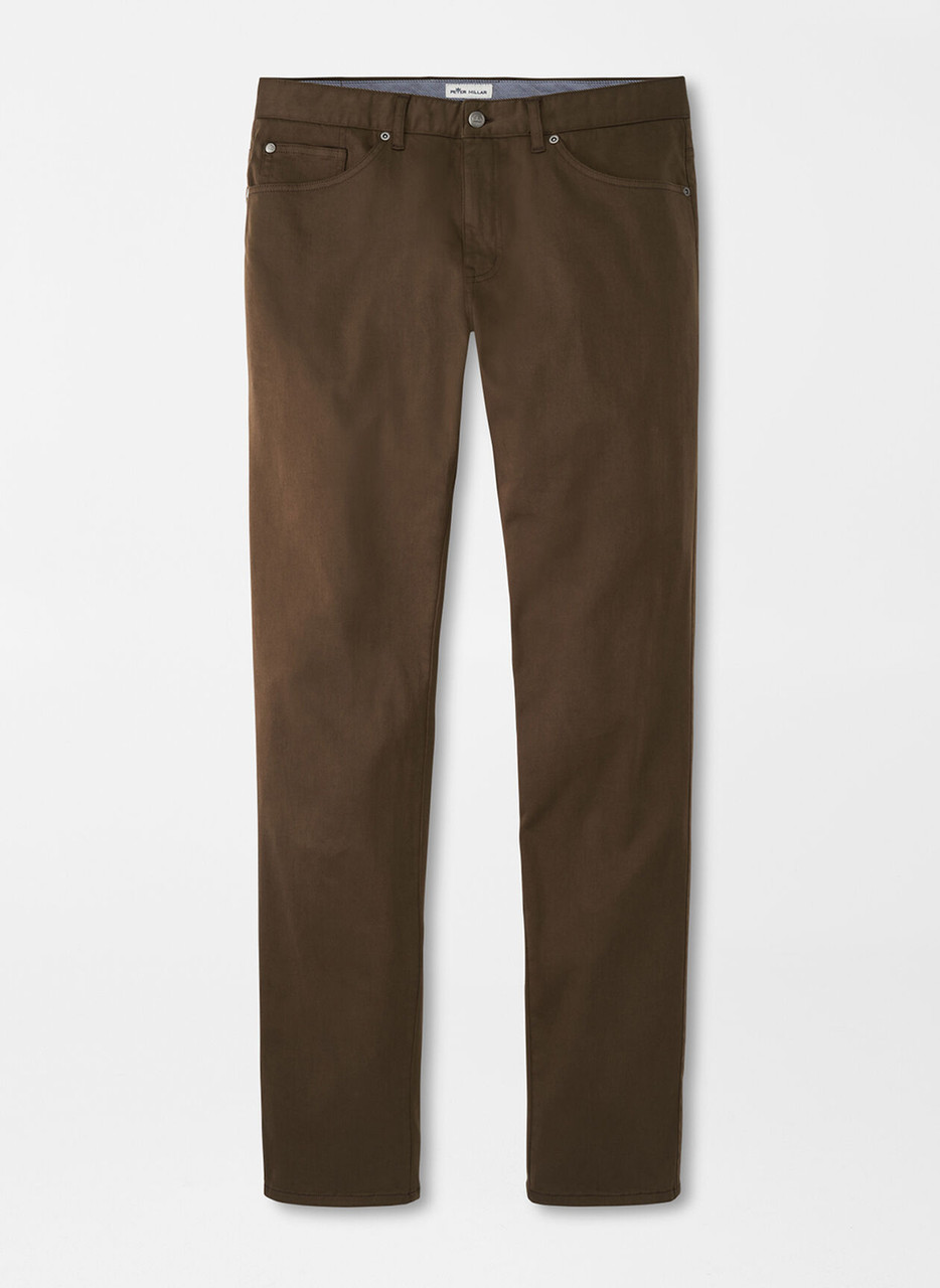 Peter Millar Ultimate Sateen Five-Pocket Pant: Chestnut - Craig Reagin  Clothiers