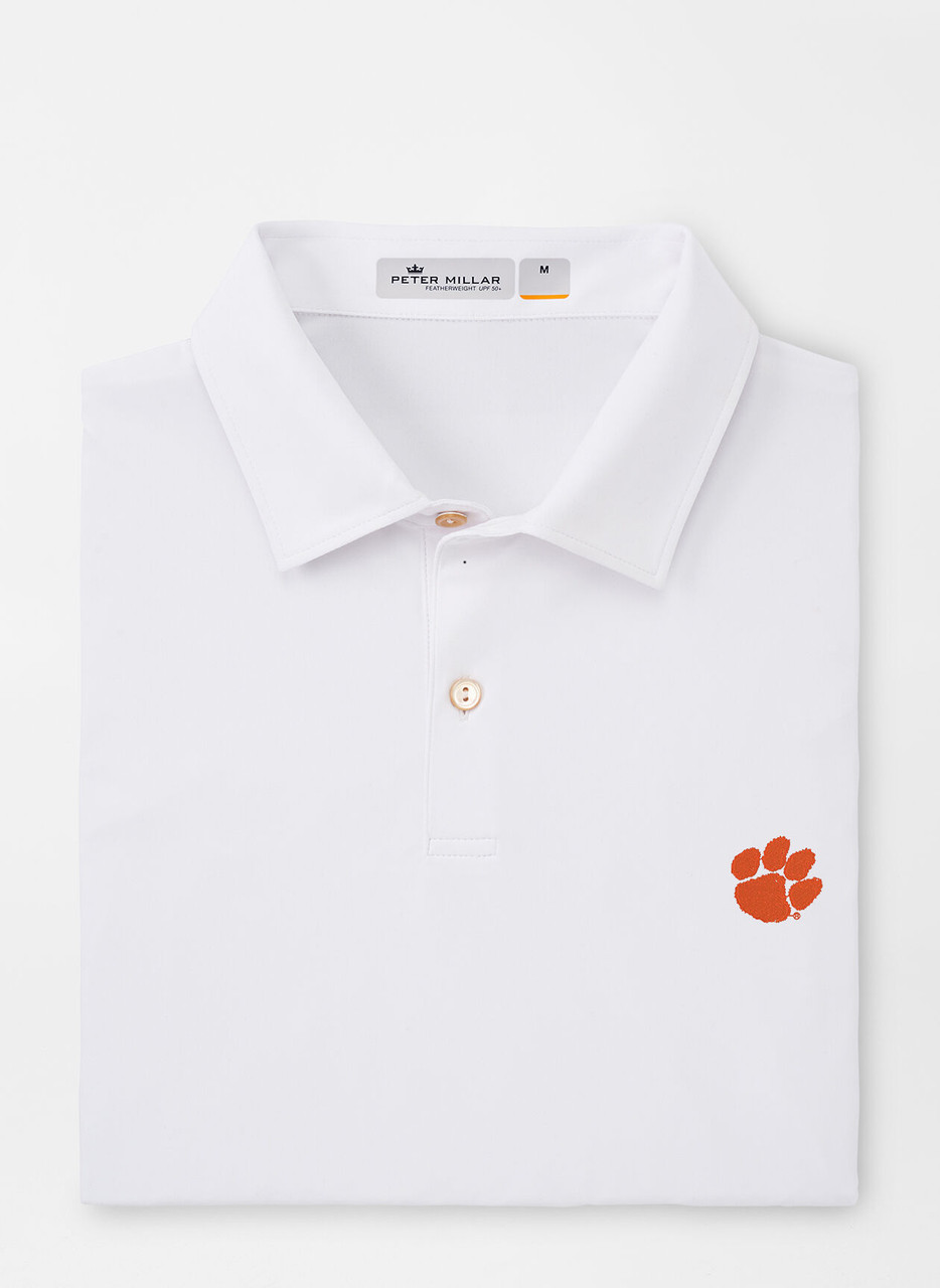 white clemson polo