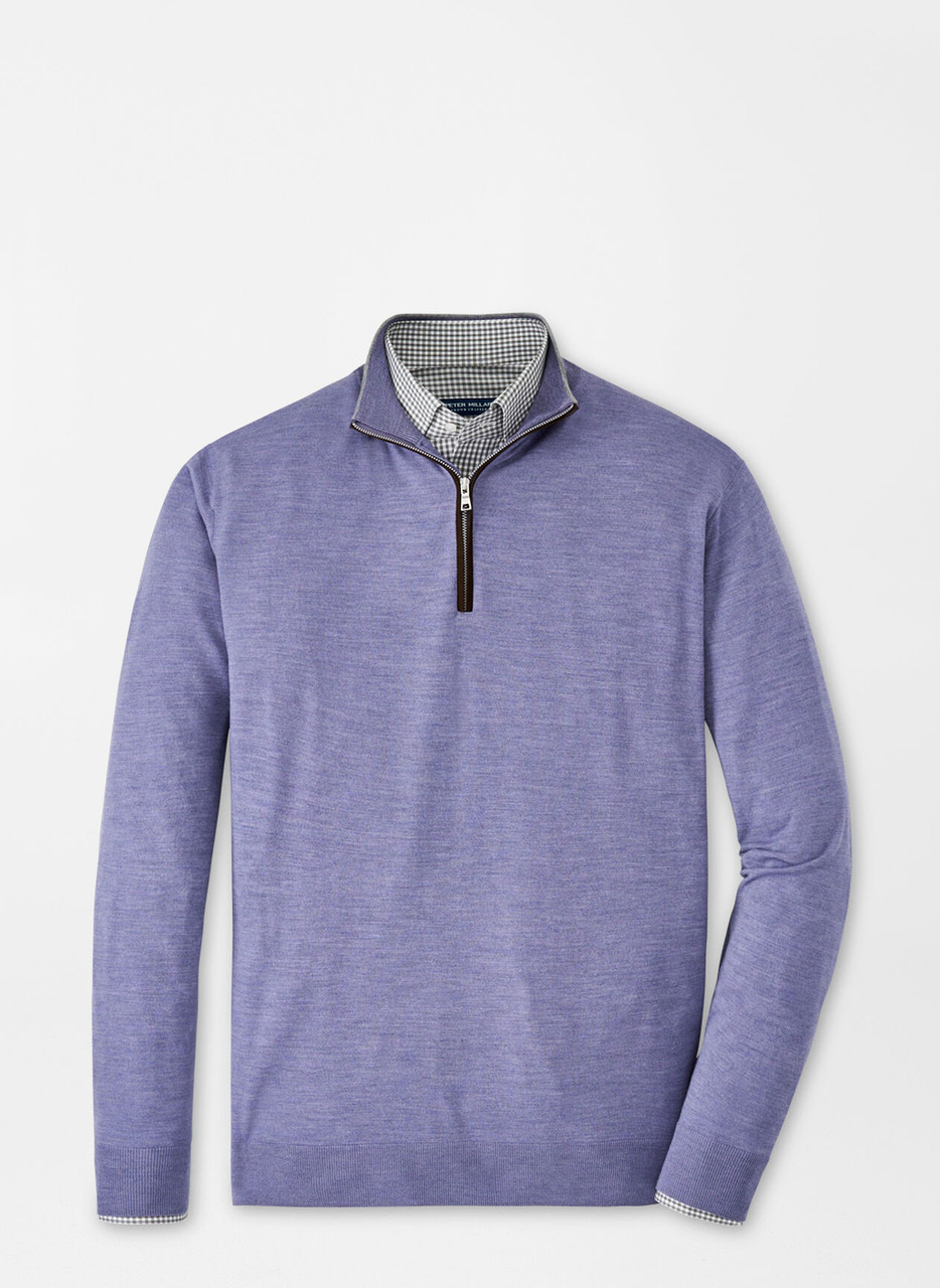 Peter Millar Excursionist Flex Quarter-Zip: Dark Violet Mist - Craig ...