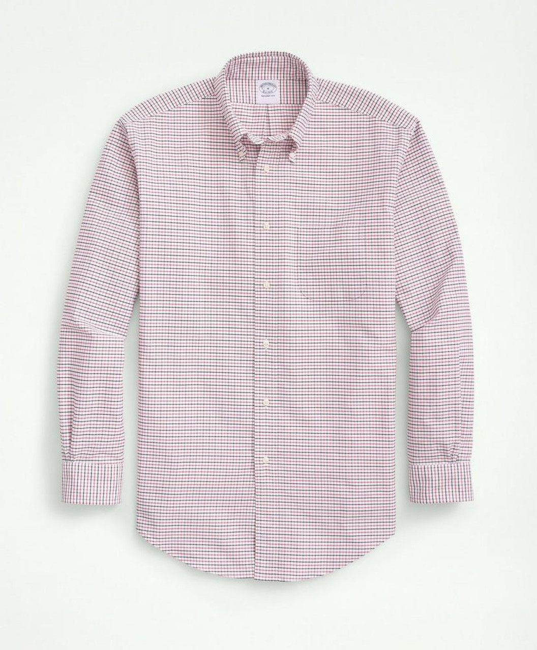 Brooks Brothers Original Polo Button-Down Oxford Tattersall: Red ...