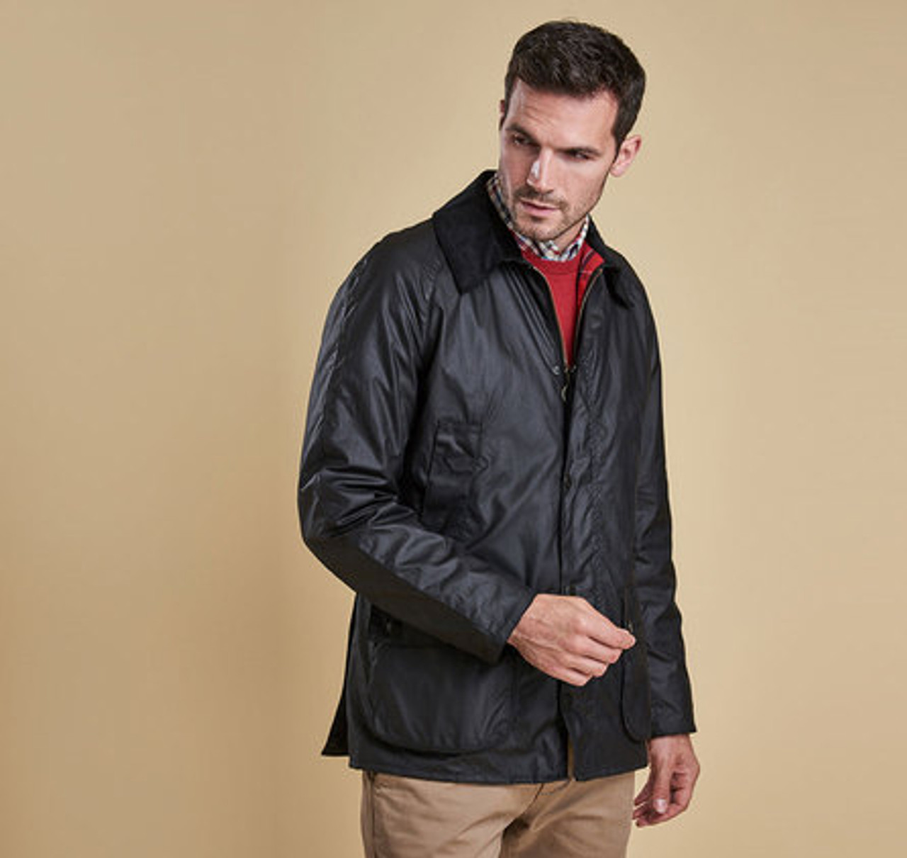 Barbour Ashby Wax Jacket - Black | littlewoods.com