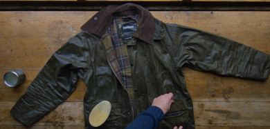 how do you re wax a barbour jacket