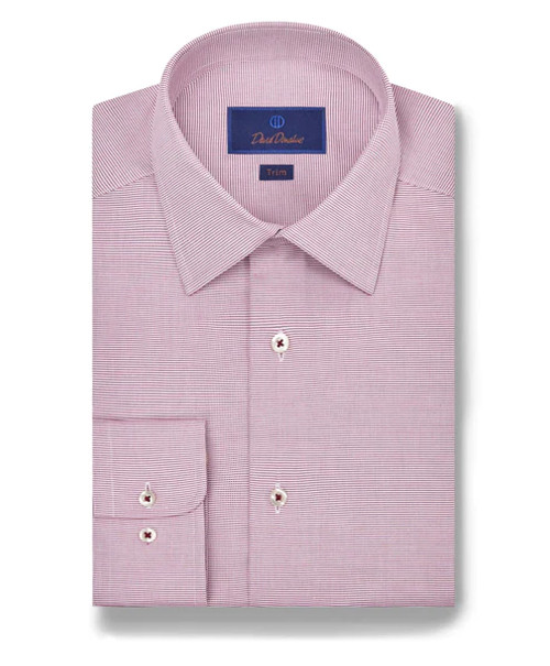 Tailored Fit Micro Dobby Shirt Lilac - Calibre Menswear