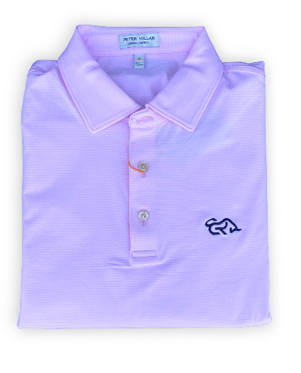 Peter Millar Jubilee Stripe Performance Polo Palmer Pink / L