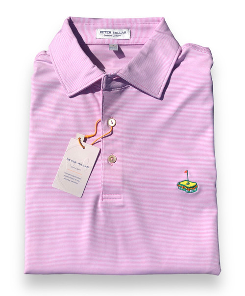 Peter Millar Jubilee Performance Jersey Polo: Golden Rays - Pimento Cheese Logo