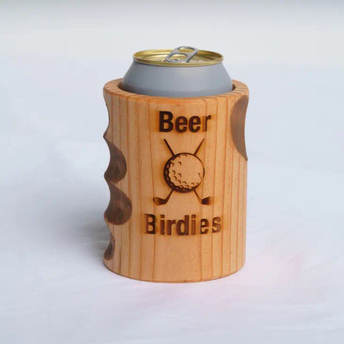 All About Après Wooden Koozie