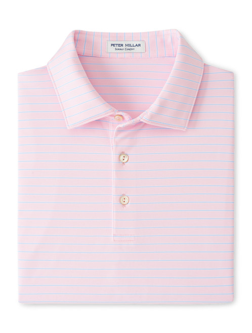 Peter Millar Jubilee Stripe Stretch Jersey Polo - Cottage Blue/White -  Craig Reagin Clothiers