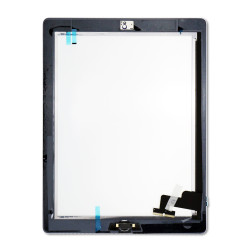 Premium Quality Full Assembly Glass and Digitizer with Home Button and Adhesive, White, for iPad 2