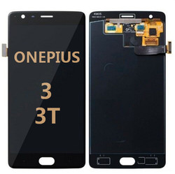 Back and front for OnePlus 3 A3000/ A3003 LCD Black