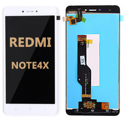 Back and front LCD and Digitizer Assembly for Redmi Note 4X white