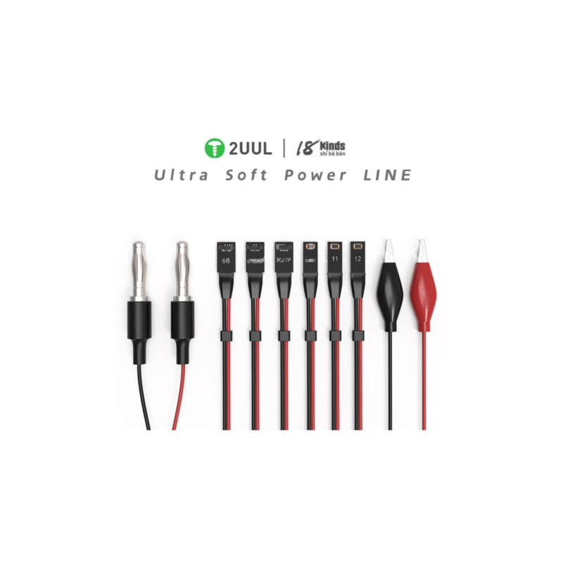 For 2UUL x 18 Kinds Ultra Soft Power Line for iPhone 6- 12 Pro Max