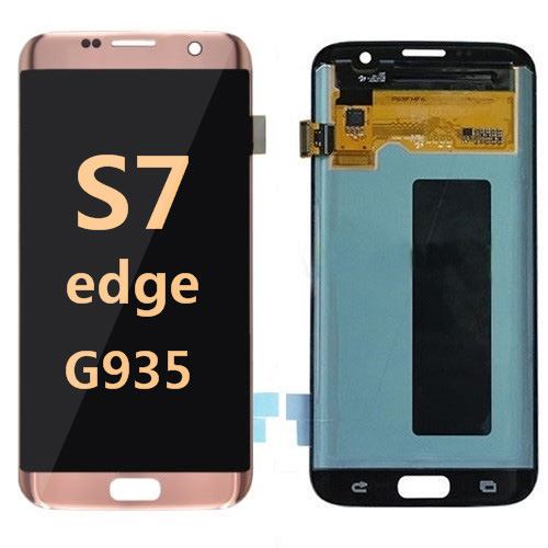 Back and front for Samsung Galaxy S7 Edge G935 LCD pink