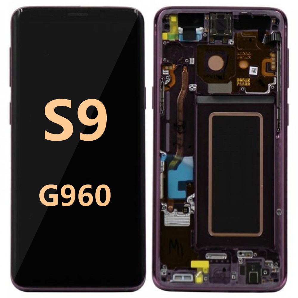 Back and front with Frame for Samsung Galaxy S9 G960 LCD Purple