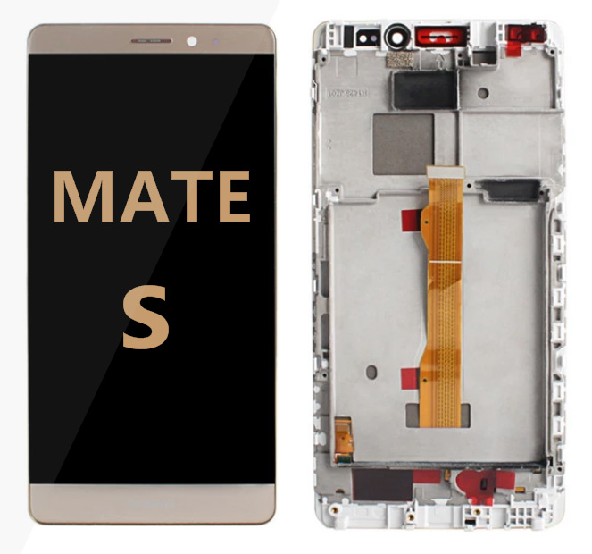 Back and front with frame for huawei mate S LCD Gold