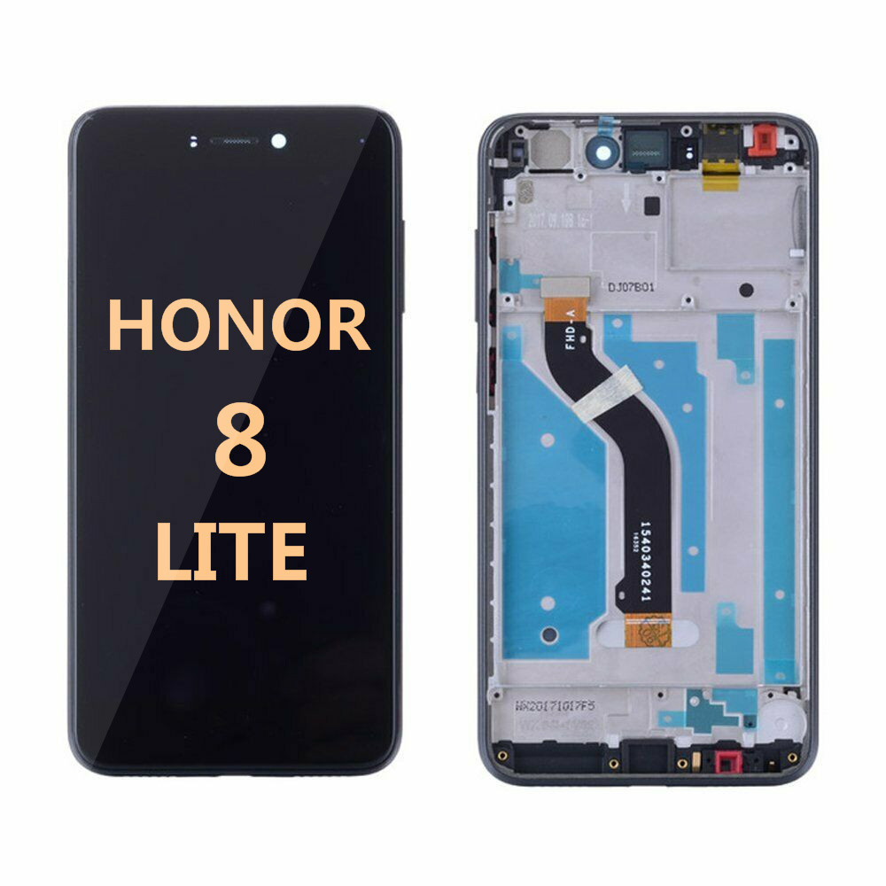 Back and front with frame for Honor 8 Lite LCD Black