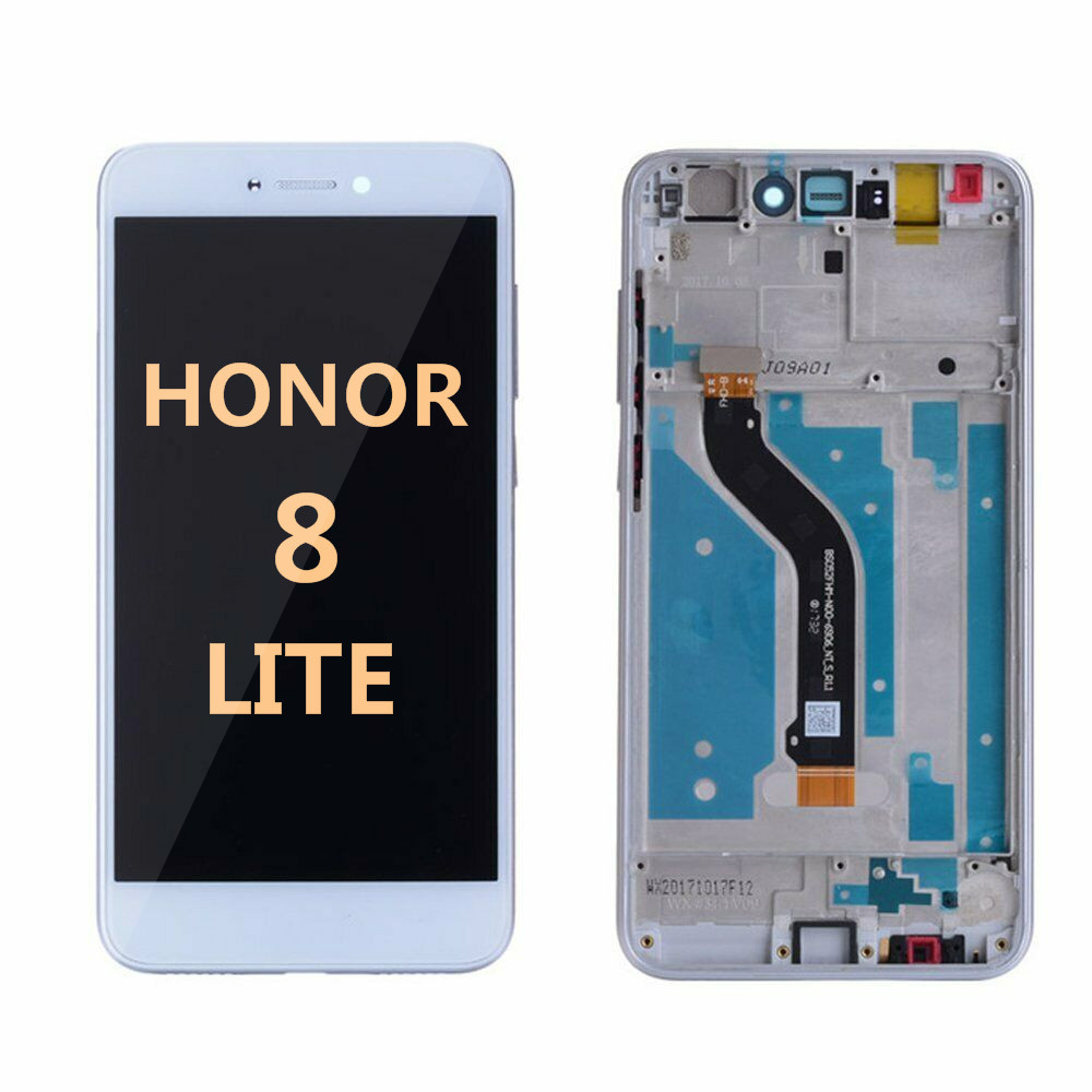 Back and front with frame for Honor 8 Lite LCD white