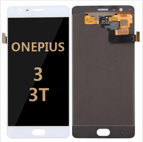 Back and front for OnePlus 3 A3000/ A3003 LCD White