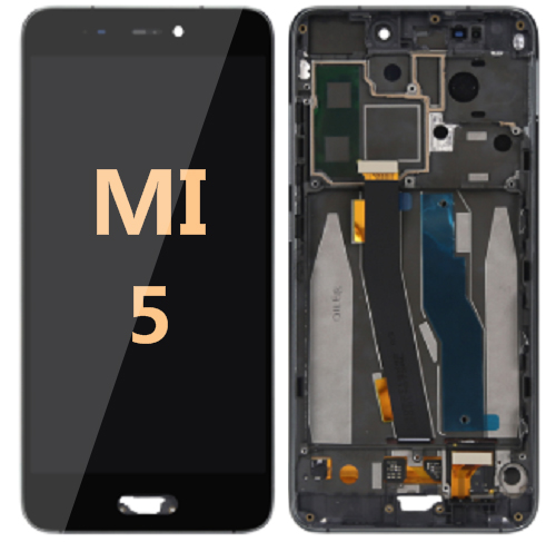 LCD and Digitizer Assembly with frame for Mi 5 Black