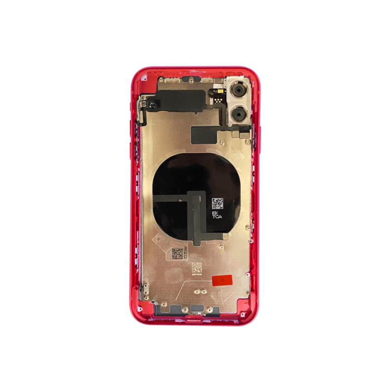 For iPhone 11 Back Housing Frame (Small Components / Buttons NOT Installed) (NO LOGO) (RED)