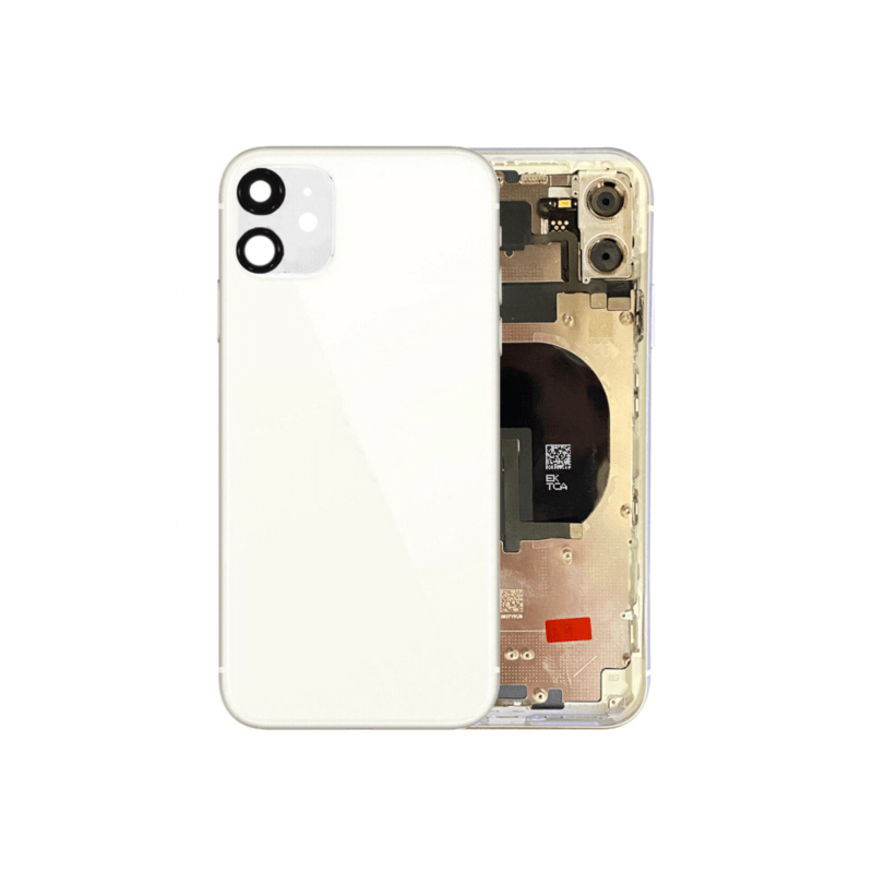 For iPhone 11 Back Housing Frame (Small Components / Buttons NOT Installed) (NO LOGO) (WHITE)