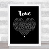 George Strait TRUE Black Heart Song Lyric Print