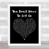 Jessica Simpson You Don't Have To Let Go Black Heart Song Lyric Print