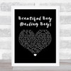 John Lennon Beautiful Boy (Darling Boy) Black Heart Song Lyric Print