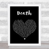 White Lies Death Black Heart Song Lyric Quote Print