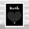 Thin Lizzy Sarah Black Heart Song Lyric Print