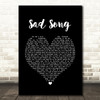 We The Kings Sad Song Black Heart Song Lyric Print