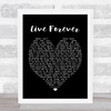 Live Forever Oasis Black Heart Quote Song Lyric Print