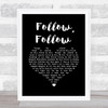 Glasgow Rangers Follow, Follow Black Heart Song Lyric Music Art Print