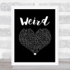 Hanson Weird Black Heart Song Lyric Music Art Print